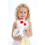 Poule Sonore en Peluche - GIPSY TOYS - 22 cm - Blanc et Marron