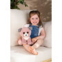 Chien en Peluche Puppy Eyes Rose et Gris - 22 cm