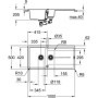 Evier composite GROHE K400 avec égouttoir - 1000 x 500 mm - Gris granite