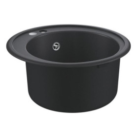 Évier Composite Rond GROHE K200 Noir à Encastrer avec Vidage Automatique