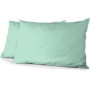 Lot de 2 Taies d'Oreiller Microfibre 50x70 cm - Vert d'Eau