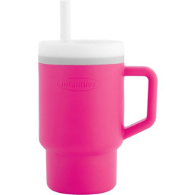 Tasse en Silicone pour Bébé - Infantino 255 ml - Bubble Gum