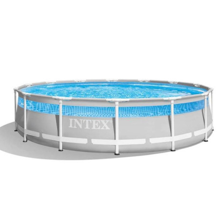 Kit Piscine Tubulaire INTEX Prism Frame 427 cm - Avec Pompe et Échelle