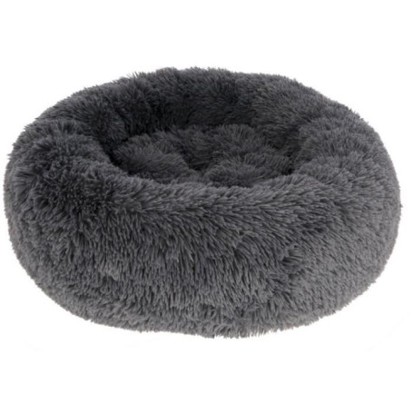 Corbeille Moelleuse Fluffy pour Chiens et Chats - Ø60 cm - Gris