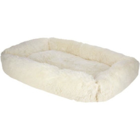 Corbeille Moelleuse Fluffy pour Chiens et Chats - 100 x 70 cm - Crème