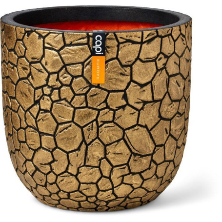 Pot boule design Clay NL - CAPI EUROPE - 35 x 34 cm - Noir/or