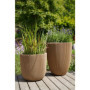 Vase Élégant Bas Groove NL - Beige - CAPI EUROPE