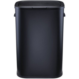 Poubelle de Cuisine 60L Portland en Acier Inox Noir avec Ouverture Push
