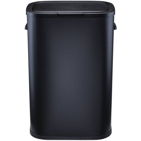 Poubelle de Cuisine 60L Portland en Acier Inox Noir avec Ouverture Push