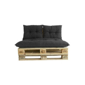 Kit Palette Classic Ardoise avec Matelas et Coussins Dossier