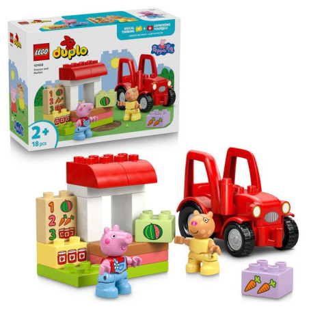 LEGO DUPLO Peppa Pig - Tracteur et Marché Éducatif pour Tout-Petits