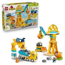LEGO DUPLO Ma Ville 10476 - Le Chantier et ses Véhicules 3-en-1