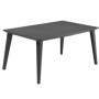 Table de Jardin Rectangulaire 160 cm en Résine Gris Graphite - 6 Personnes