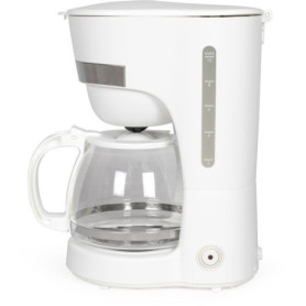 Cafetière Électrique LIVOO DOD200W - 1,25 L pour 10 à 12 Tasses - Design Blanc