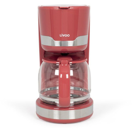 Cafetière Électrique LIVOO DOD201RC 1,5 L Rouge Chili - 12 à 14 Tasses