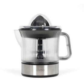 Presse-agrumes électrique LIVOO DOD210 en Inox et Noir - 40W avec 2 cônes