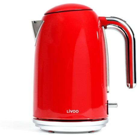 Bouilloire Électrique Rétro Rouge 1,7 L - LIVOO DOD180R