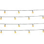 Guirlande Solaire Lumineuse Festy White - 20 Globes LED Blanc Chaud - 5,8 m