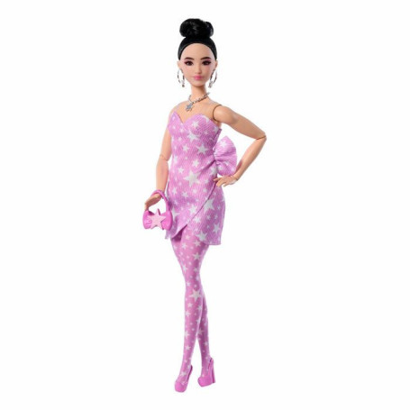 Barbie Deluxe Style - Poupée en Robe Rose Étoile