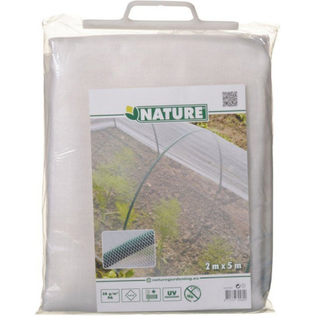 Voile Anti-Insecte NATURE 2x5 m - Protection Culture Blanche