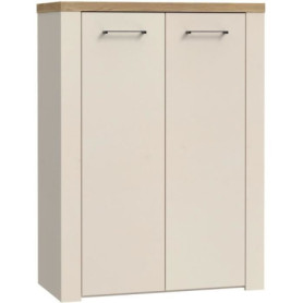 Meuble à chaussures NELLEKE en décor sable et chêne