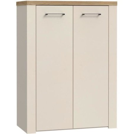 Meuble à chaussures NELLEKE en décor sable et chêne