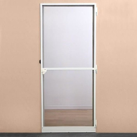 Moustiquaire Porte Battante en Aluminium Blanc - L100 x H220 cm