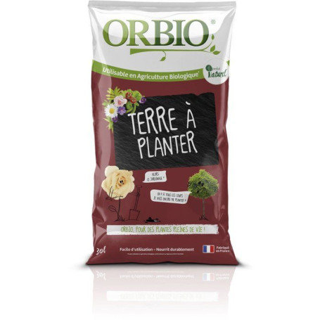 Terre à planter ORBIO 30 L - Support de culture polyvalent enrichi