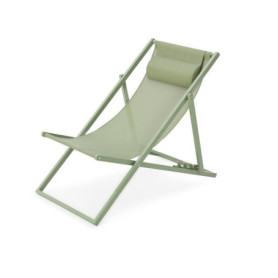 Chilienne PAROS en Acier Vert Kaki - Confort et Élégance pour Détente Extérieure