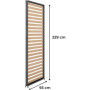 Persienne en Aluminium GAYA pour Pergola - Gris Naturel 229 x 93 cm