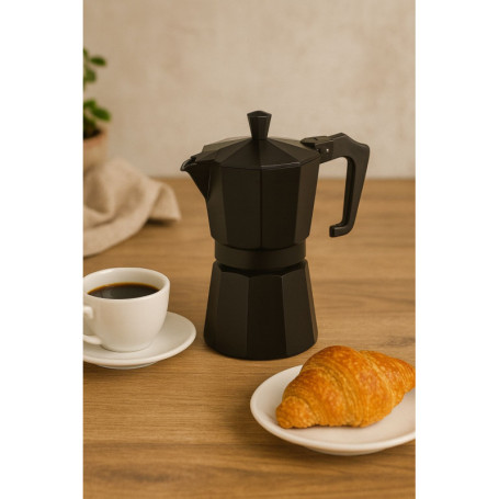 Cafetière Italienne Pezzetti Italexpress en Aluminium - 3 Tasses - Noir