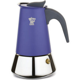 Cafetière Italienne PEZZETTI STEELEXPRESS en Acier Inoxydable - 10 Tasses - Bleu Indigo