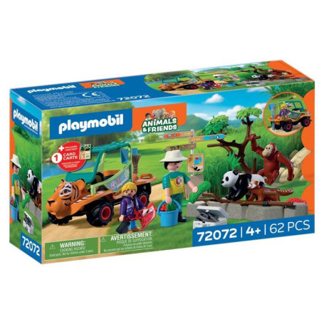 Gardien de Zoo Playmobil avec Véhicule