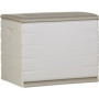 Coffre de Rangement PLASTIKEN 260L Beige avec Roulettes et Cadenassable