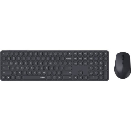 Ensemble Clavier-Souris Sans Fil RAPOO 9810M - Multimode - Gris Foncé