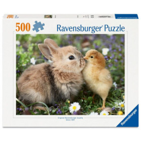 Puzzle Ravensburger 500 pièces - Lapin et Poussin
