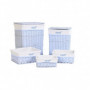 Lot de paniers DKD Home Decor Bleu Polyester Enfant osier (44 x 34 x 56 cm) 239,99 €