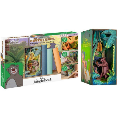 Kit DIY Maquette 3D Book Nook - Serre Livre Disney Le Livre de la Jungle avec LED
