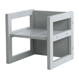 Tabouret évolutif pour enfant - 3 hauteurs - Style campagne - Gris