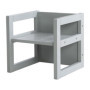 Tabouret évolutif pour enfant - 3 hauteurs - Style campagne - Gris