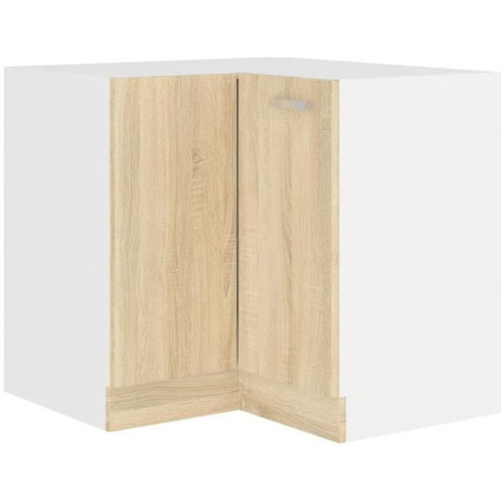 Meuble Bas d'Angle SARA en Chêne Sonoma - Dimensions L83xL83xP48xH82cm