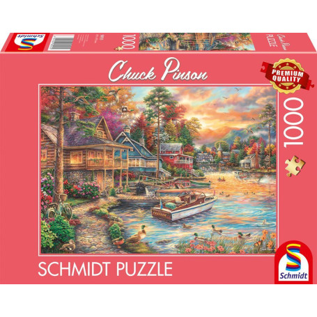 Puzzle 1000 pièces - Paysage en Or du Soir par Chuck Pinson
