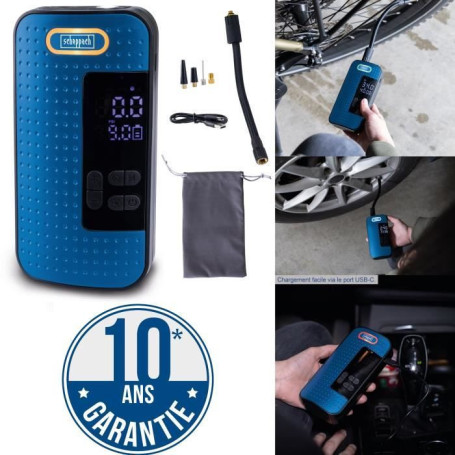 Compresseur Électrique Portable SCHEPPACH M30 - Gonfleur Sans Fil 10,3 Bars