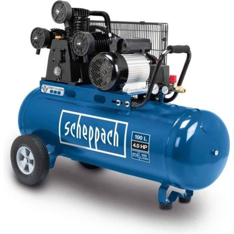 Compresseur Scheppach HC550TC 100L - 10 bars - 3 CV avec 2 raccords rapides