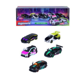 Coffret 5 Véhicules Miniatures MAJORETTE Neon Racer