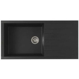 Evier à Encastrer CUBE SMC Noir Pailleté - 1 Bac 100x50 cm