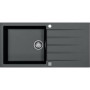 Évier à Encastrer en Granit Noir - 1 Grand Bac 100 x 50 cm - CADIT de STRADOUR