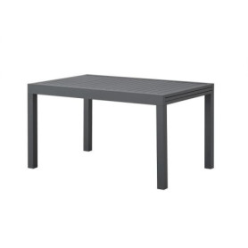 Table de jardin extensible en aluminium gris foncé pour 6 à 10 personnes