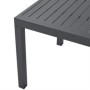 Table de jardin extensible en aluminium gris foncé pour 6 à 10 personnes