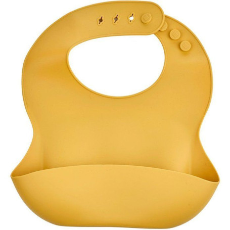Bavoir en Silicone Jaune Miel avec Récupérateur - THERMOBABY